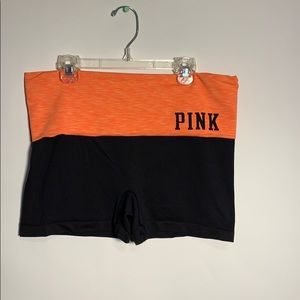 Pink yoga shorts